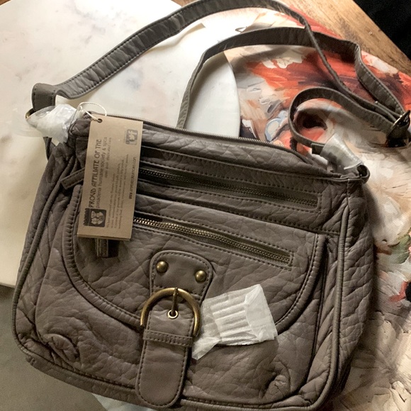 Ampere NWT hand bag.  Soft leather. Gray🍯 - Picture 1 of 4